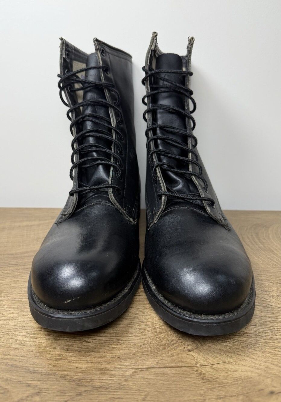 Vtg 1987 Biltrite Army Combat Boots by Addison Shoe Company Military Black 9.5